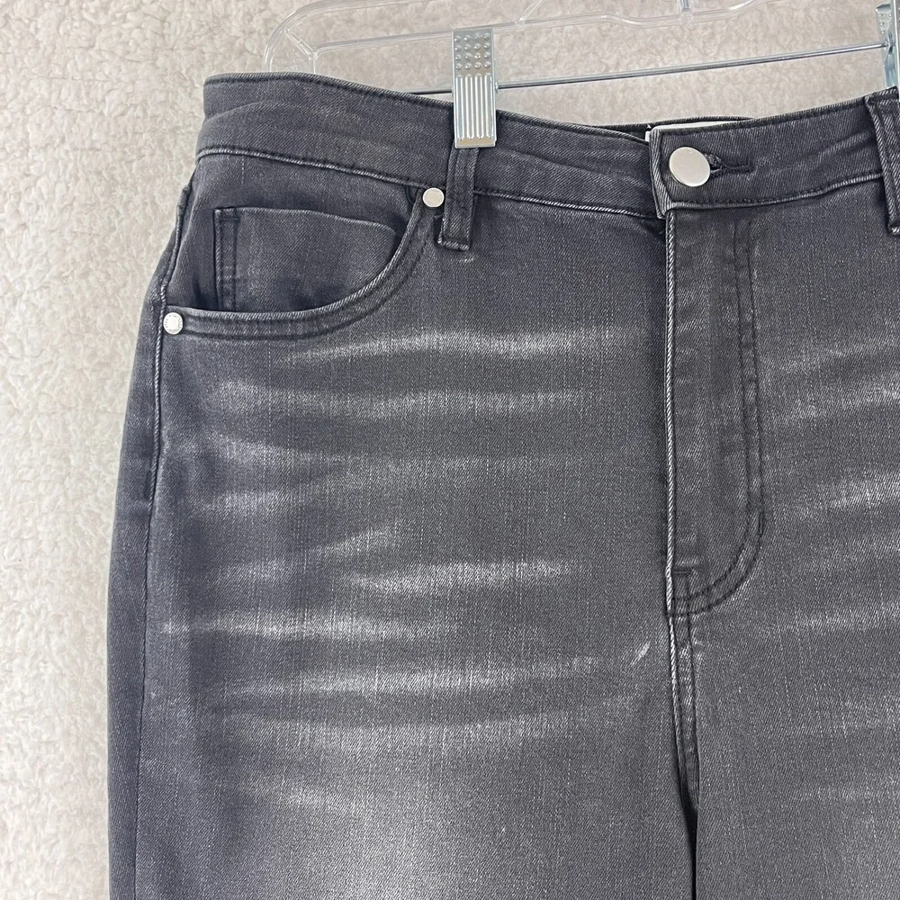 PTCL Ethical Clothing Jeans Womens Size 32 Black Denim Wide-Leg High-Rise Casual